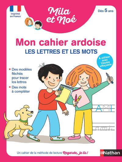 Les lettres et les mots Mila et Noé