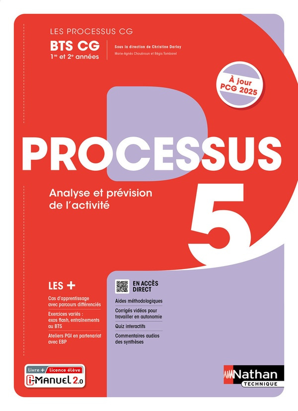 Processus 5 Analyse et prévention de l'activité BTS CG 1ère et 2ème années. Edition 2025
