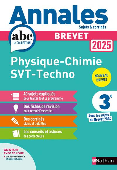 Physique-Chimie - Sciences de la vie et de la Terre - Technologie 3e. Sujets & corrigés, Edition 202