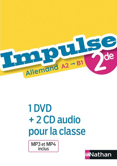 Allemand 2de A2>B1 Impulse. Edition 2019. 1 DVD   2 CD AUDIO