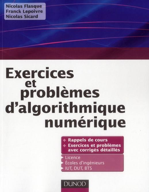 EXERCICES ET PROBLEMES D'ALGORITHMIQUE NUMERIQUE