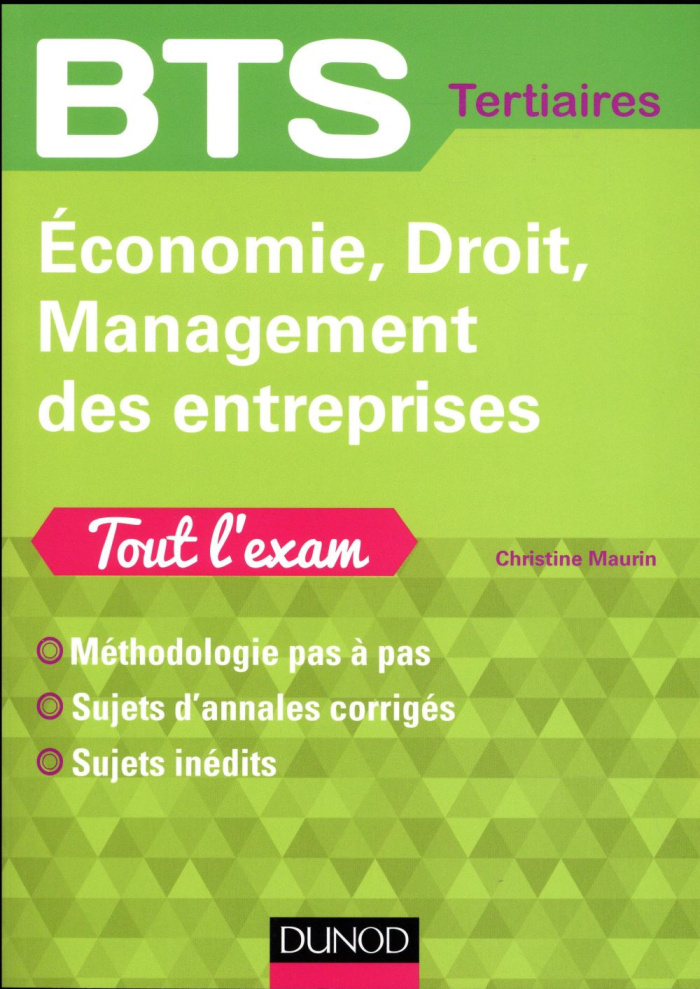 Economie, Droit, Management des entreprises BTS Tertiaires