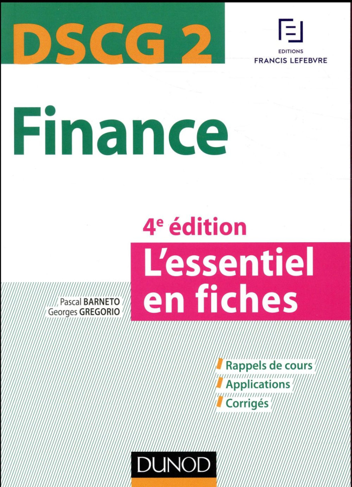Finance DSCG 2. L'essentiel en fiches, 4e édition