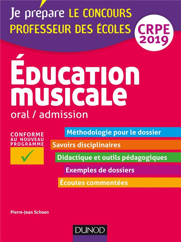 EDUCATION MUSICALE - ORAL / ADMISSION - CRPE 2019