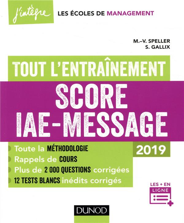Score IAE-Message : tout l'entraînement. Edition 2019