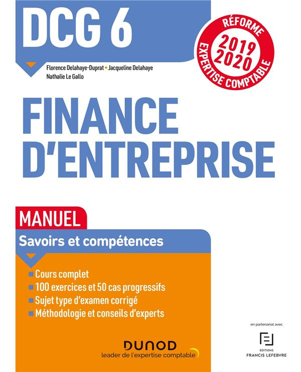 Finance d'entreprise DCG 6. Manuel, 8e édition