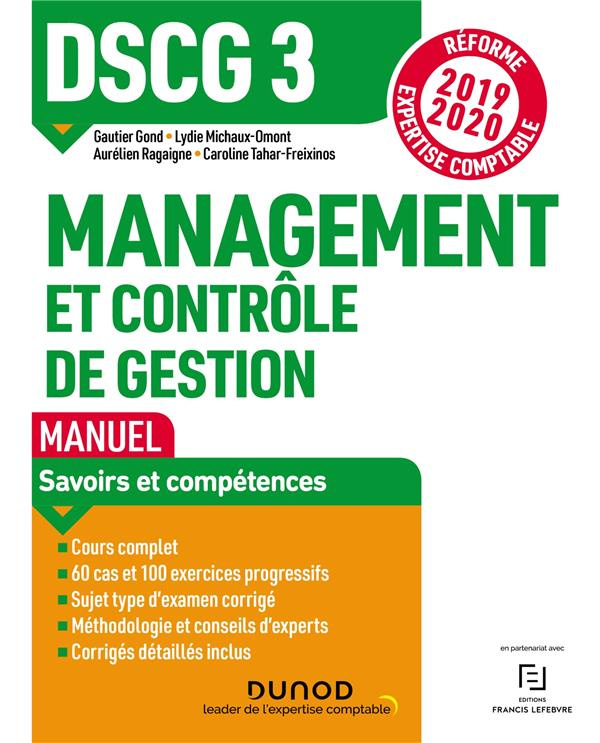 Management et contrôle de gestion DSCG 3. Manuel, Edition 2019-2020