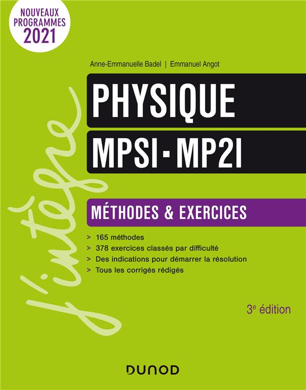 Physique MPSI-MP2I. Méthodes & Exercices, 3e édition