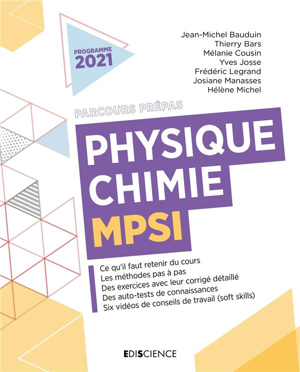 Physique-Chimie MPSI. Edition 2021