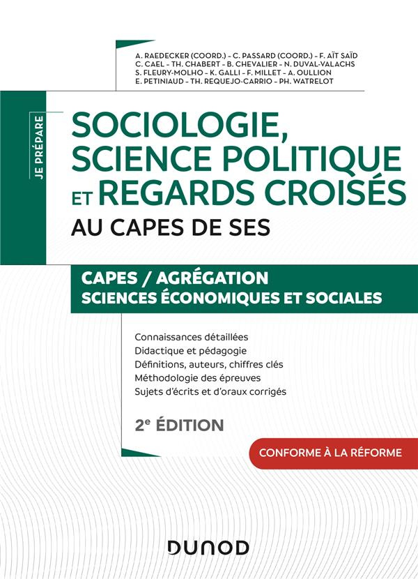 Sociologie, science politique et regards croisés au CAPES de SES. CAPES/Agrégation Sciences économiq