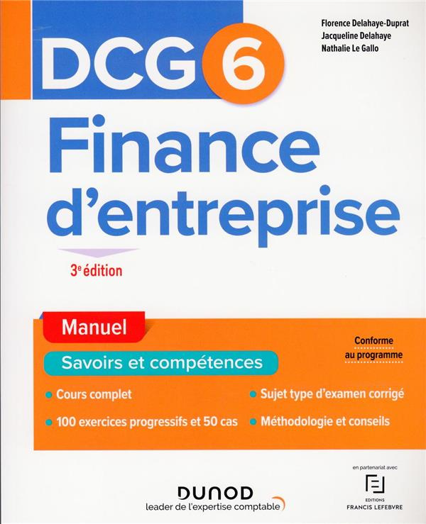 DCG 6 Finance d'entreprise. Manuel, Edition 2022-2023