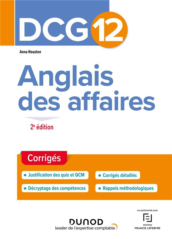 Anglais des affaires DCG 12. Corrigés, 2e édition