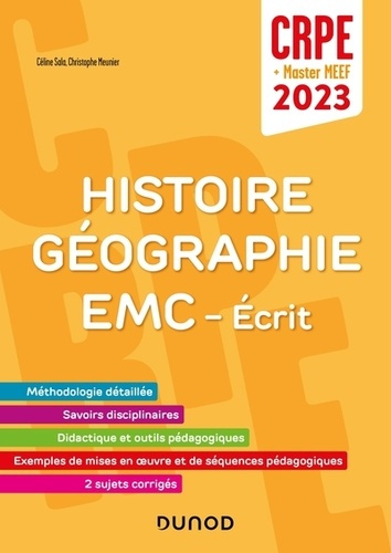 Histoire Géographie - Enseignement moral et civique - Ecrits. Concours Professeur des Ecoles Maste