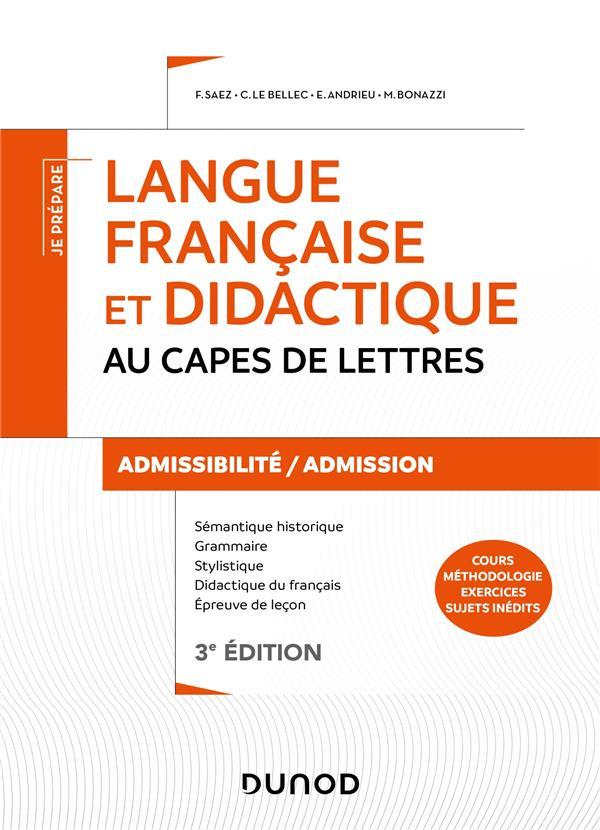 Toutes les épreuves de langue française. Admissibilité et admission - CAPES/CAFEP Lettres. Cours, mé
