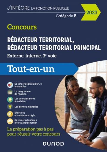 Concours Rédacteur territorial, Rédacteur territorial principal. Externe, interne et 3e voie. Tout e