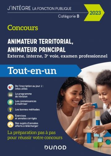Concours Animateur territorial, animateur principal. Externe, interne, 3e voie et examen professionn