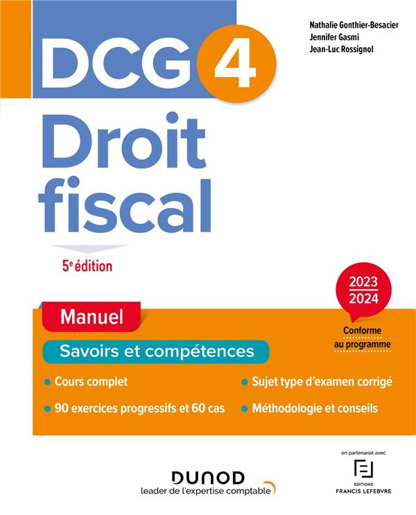 Droit fiscal DCG 4. Manuel, Edition 2023-2024