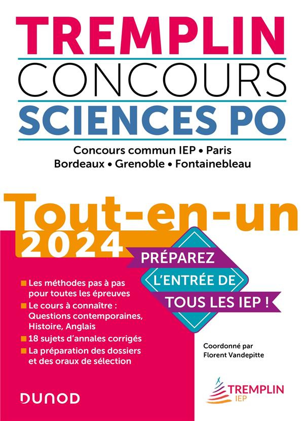 Tremplin concours Sciences Po. Tout-en-un Concours commun IEP, Paris, Bordeaux, Grenoble, Fontainebl
