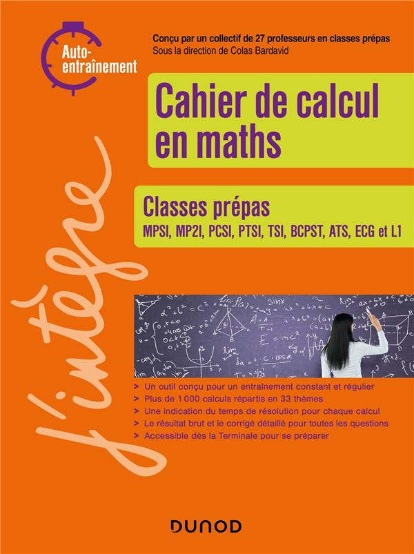 Cahier de calcul en maths. Classes prépas