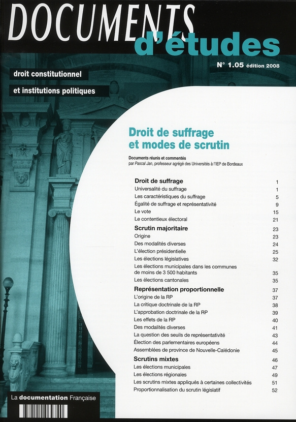 Droit de suffrage et modes de scrutin
