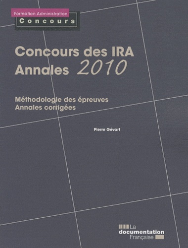 Concours des IRA. Annales 2010 Epreuves écrites