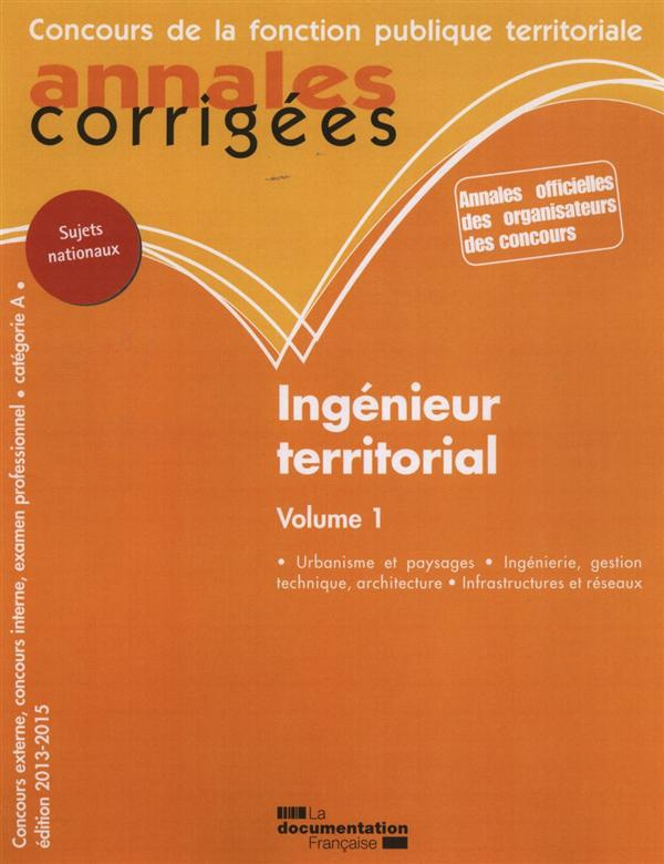 Ingénieur territorial, concours externe, concours interne et examen professionnel catégorie A. Volum