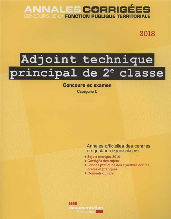Adjoint technique principal de 2e classe. Concours et examen - Concours externe, interne, 3e concour