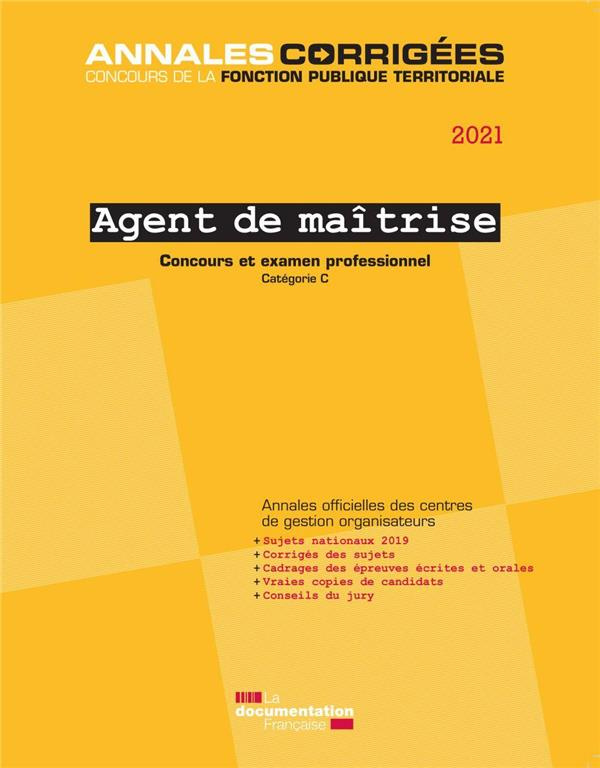 Agent de maîtrise. Concours externe, interne, 3e concours, examen professionnel de promotion interne