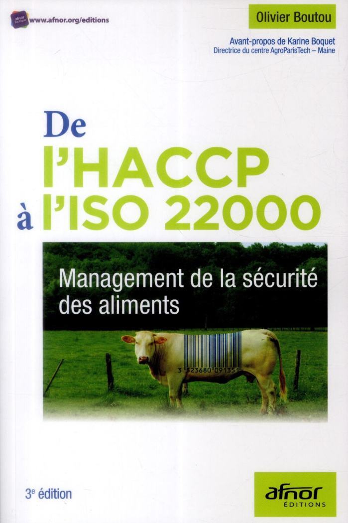 DE L HACCP A L ISO 22000 MANAGEMENT DE LA SECURITE DES ALIMENTS