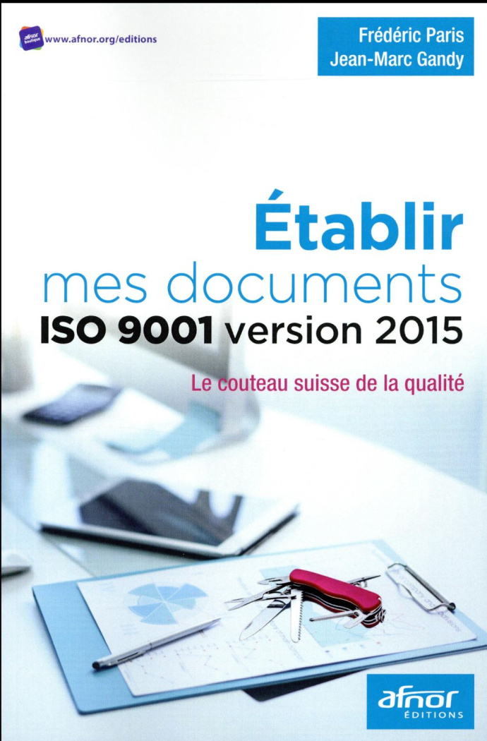 Etablir mes documents ISO 9001 version 2015