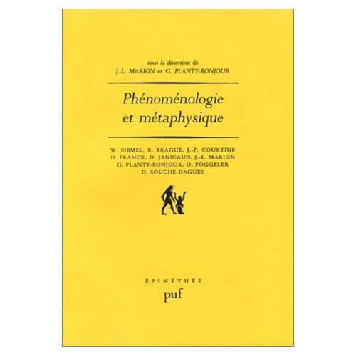 Phénoménologie et métaphysique