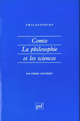 Comte, la philosophie et les sciences