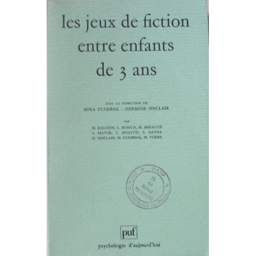 Les jeux de fiction entre enfants de 3 ans