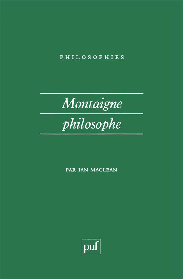 Montaigne philosophe