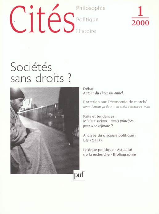 CITES N° 1 / 2000 : SOCIETES SANS DROITS ?