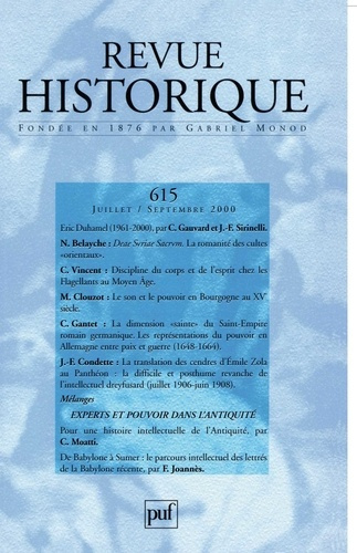 Revue historique 2000, n° 615