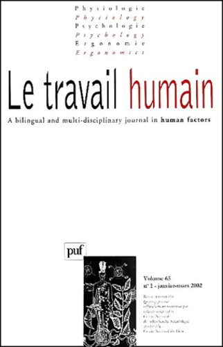 Le travail humain Volume 65 N° 1 Janvier-Mars 2002