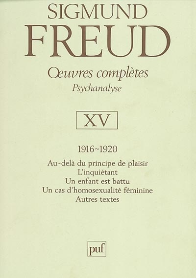 Oeuvres complètes Psychanalyse. Volume 15, 1916-1920