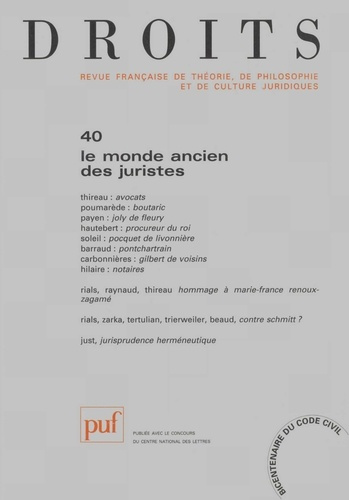 Droits N° 40/2004 : Le monde ancien des juristes