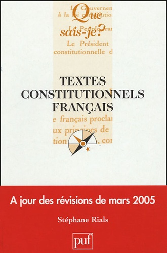 Textes constitutionnels français. 19e édition
