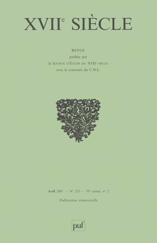 XVIIe siècle N° 235, avril 2007