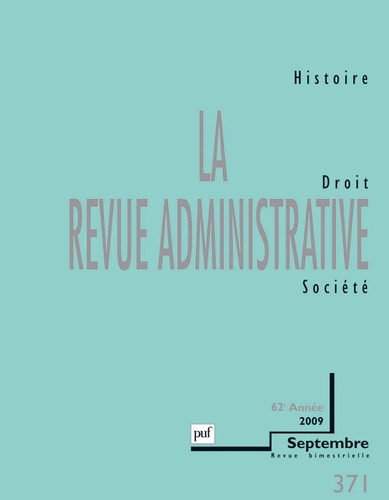 La revue administrative 2009 - n° 371