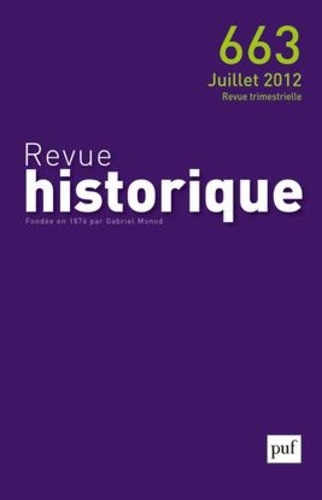 Revue historique 2012, n° 663