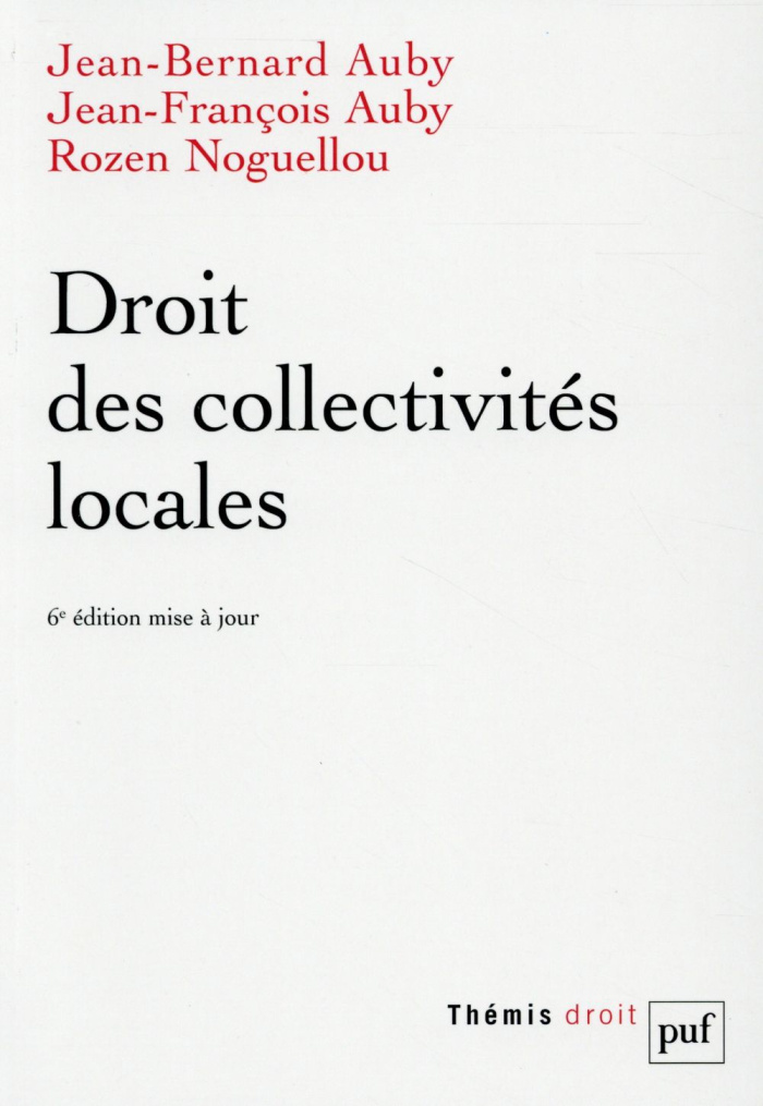 Droit des collectivités locales. 6e édition