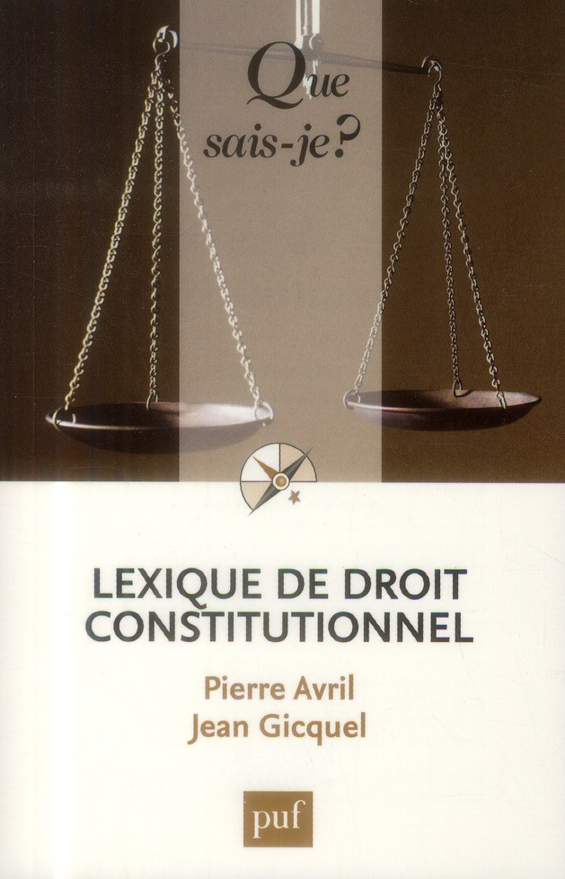 Lexique de droit constitutionnel. 4e édition