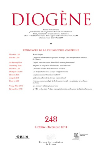 Diogène N° 248, Octobre-décembre 2014 : Tendances de la philosophie coréenne