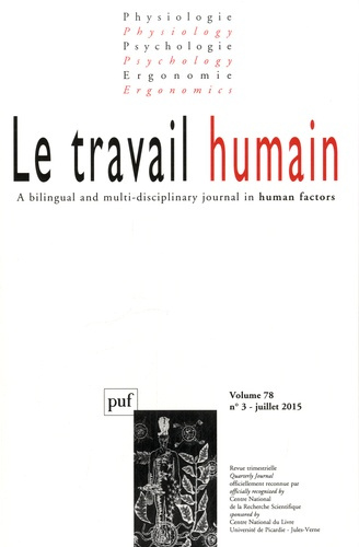 Le travail humain Volume 78 N° 3, Juillet 2015