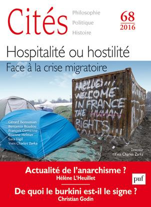 Cités N° 68/2016 : Hospitalité ou hostilité. Face à la crise migratoire