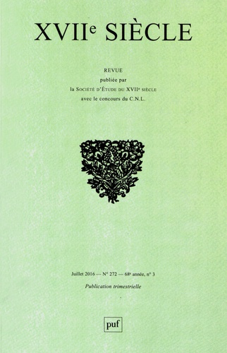 XVIIe siècle N° 272, juillet-septembre 2016 : Mythologies du Grand Siècle