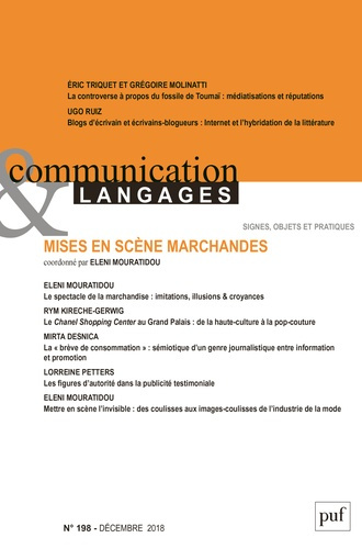 Communication et Langages N° 198, décembre 2018 : Mises en scènes marchandes